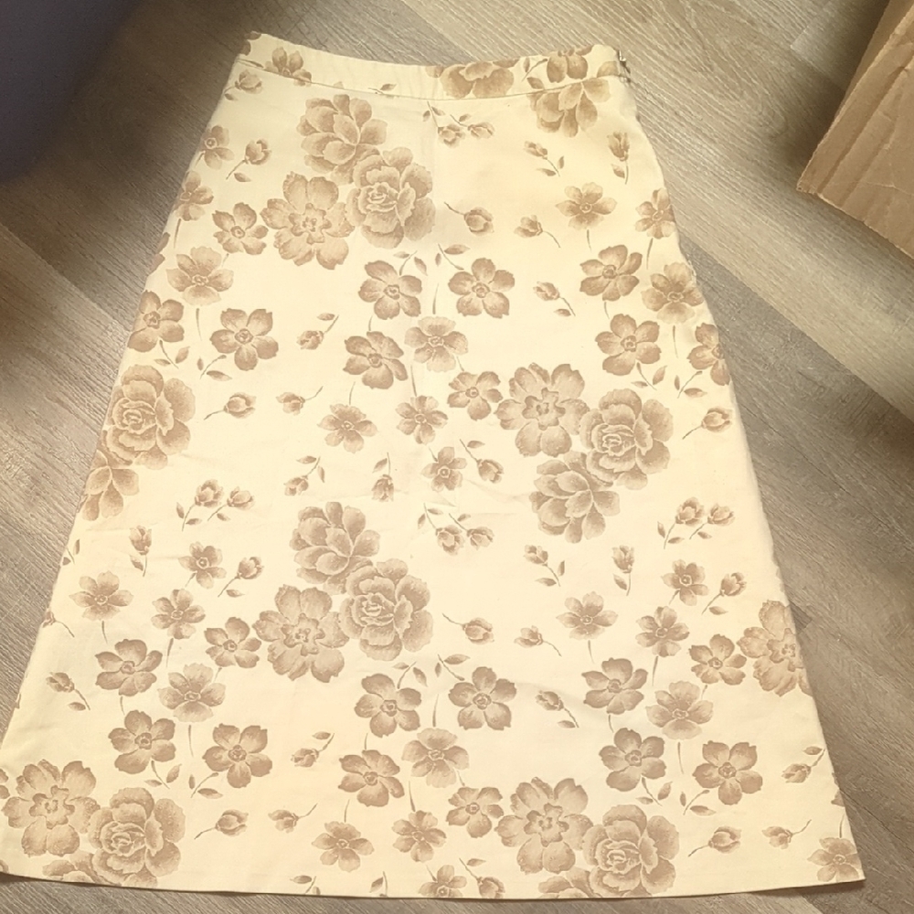 Floral Cream Skirt